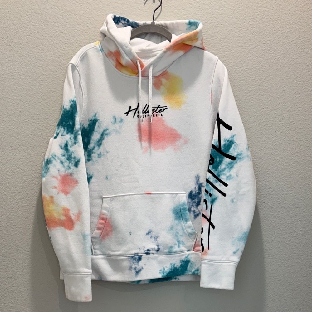 Hollister Tie Dye Hoodie Men’s Size Small EUC